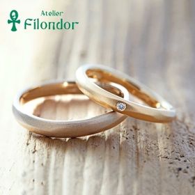 【アトリエ・フィロンドール】ウッドのような自然な質感の鍛造マリッジリング HISTOIRE Ciel C01
