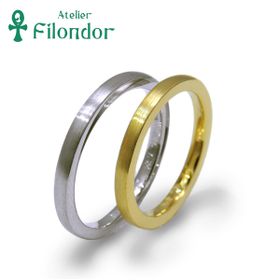 【アトリエ・フィロンドール】鍛造・細身でツヤを程よく消したスタイリッシュな結婚指輪