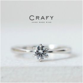 【手作りで想いを込める】王道！ダイヤ輝くシンプルな手作り婚約指輪 Pt900