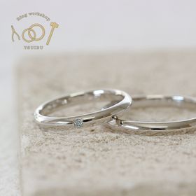 【二人の想いが詰まった手作り結婚指輪】プラチナ・甲丸型・鏡面仕上げ