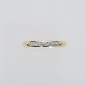 1/4 BRIDGE DIAMOND RING K18YG &times; K18YG