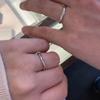 【JEWELRY  KAMATA(ジュエリーかまた)】の口コミ 彼が気に入ったデザインの指輪の名前に、私の名前が入っていた事で運命を感...