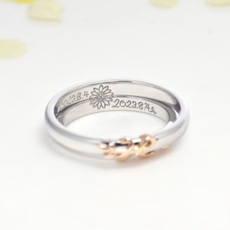 【Forme Poche(フォルムポッシュ)】の口コミ ピンクが好きなので、部分的にピンクゴールドを入れたいと思っていました。...