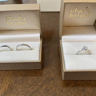 【1122 iifuufu bridal(いい夫婦ブライダル)】の口コミ いい夫婦の日の指輪セットを買いました。婚約指輪と結婚指輪がフィットする...