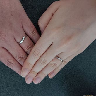 【CAFERING(カフェリング)】の口コミ 日常的に使える控えめなデザインながら、ダイヤモンド（女性）とオプション...