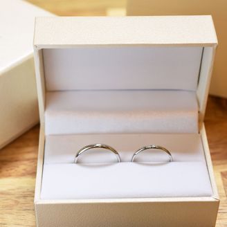 【湘南彫金工房 andfuse】の口コミ 指輪の幅を夫と違うサイズに変えられたので指が細く見え、また、自分で作る...