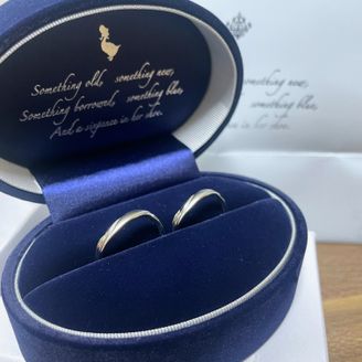 【Something Blue(サムシングブルー)】の口コミ シンプルだけどしっかりとしたウェーブラインのあるリングが良くて「Mil...