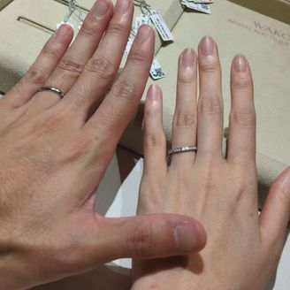 【和光ブライダルブティックギンザ】の口コミ ダイヤが入った指輪を探していて、HPで見ていたものを試着させていただき...