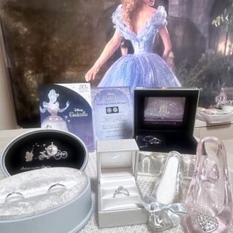 【ディズニー ブライダルコレクション】の口コミ ずっと憧れていたシンデレラの婚約指輪、結婚指輪。ダイヤの色も変更できて...