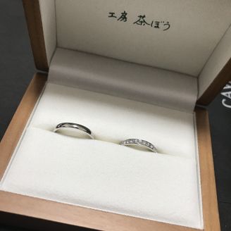 【工房　茶ぼう】の口コミ 結婚指輪は一生つけるものなので、決めるまでの過程も思い出に残したいと思...