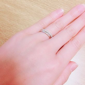 【QDM】の口コミ とにかくシンプルなデザインのプラチナのリングを探していました。材質など...