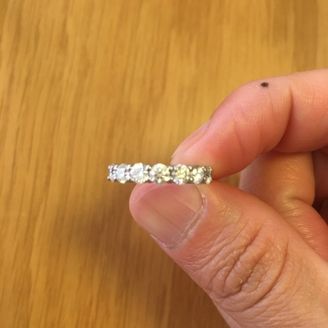 【リューツウ】の口コミ ハーフエタニタィリングを探していました。キラキラした指輪を彼女が欲しが...