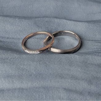 【俄(にわか)】の口コミ デザインが豊富で、たくさん試着させていただいた中で、夫:素材がプラチナ...