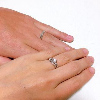 俄 婚約指輪 結 9号 結 YUI [セットリング] 俄(にわか) | Ringraph(リングラフ)