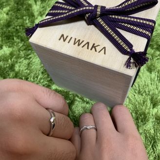 新品未使用NIWAKA 綾 AYAプラチナリング ニワカ NIWAKA 俄 PT950 プラチナ 綾 AYA ダイヤリング 9号 レディース