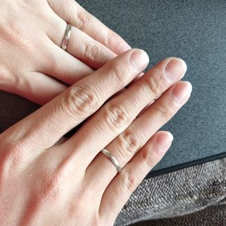 【insembre(インセンブレ)】の口コミ 婚約指輪は私の好みのものを選んだので、結婚指輪は彼の好みのものを選びま...