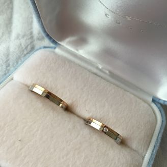 【CUKE(クーキ)】の口コミ ゴールドとプラチナコンビのマリッジリングにどうしてもしたくて、ショーケ...