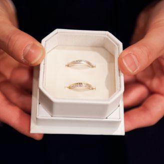 【EAU DOUCE4℃】の口コミ ペアリングであること、10万円ぐらい、旦那さんの方はつや消しであること...