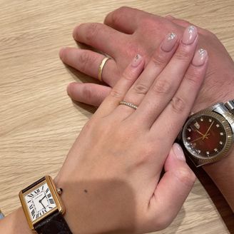 【GraceKama(グレースカーマ)】の口コミ 素晴らしいです！かたち、デザイン、大きさ、全てがベストでした！結婚指輪...