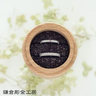 【鎌倉彫金工房】【ふたりでつくる結婚指輪】メンズPt900&レディースPt900(マット仕上げ)
