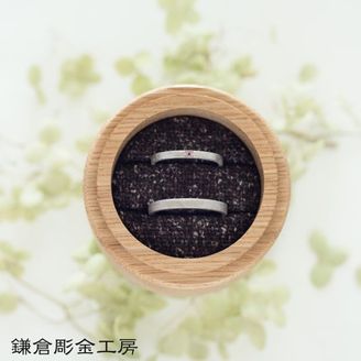 【鎌倉彫金工房】 【ふたりでつくる結婚指輪】メンズPt900&レディースPt900(マット仕上げ)