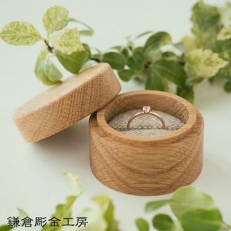 【鎌倉彫金工房】【想いを込める婚約指輪】ダイヤ・K18PG(ピンクゴールド)・マット仕上げ