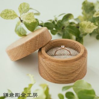 【鎌倉彫金工房】 【想いを込める婚約指輪】ダイヤ・K18PG(ピンクゴールド)・マット仕上げ