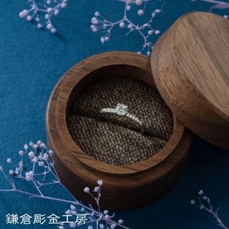 【鎌倉彫金工房】 【想いを込める婚約指輪】ダイヤ＆メレ6つ・Pt900(プラチナ)クリア仕上げ