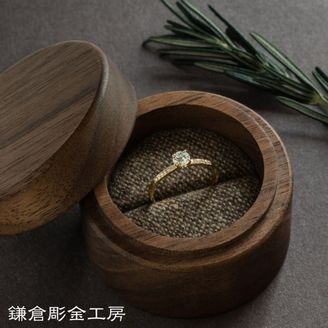 【鎌倉彫金工房】 【想いを込める婚約指輪】ダイヤ・K18YG(イエローゴールド)クリア仕上げ