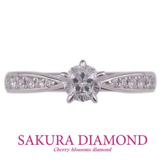 【JKPLANET(JKプラネット)】Pt900　さくらダイヤモンド　リング