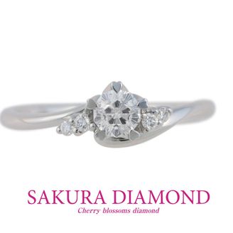 【JKPLANET(JKプラネット)】Pt900　さくらダイヤモンド　リング