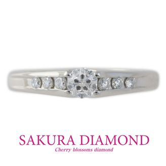 【JKPLANET(JKプラネット)】Pt900　さくらダイヤモンド　リング
