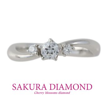【JKPLANET(JKプラネット)】Pt900　さくらダイヤモンド　セットリング