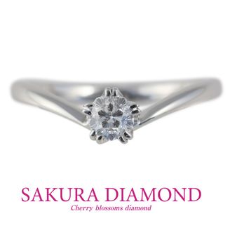 【JKPLANET(JKプラネット)】Pt900　さくらダイヤモンド　リング