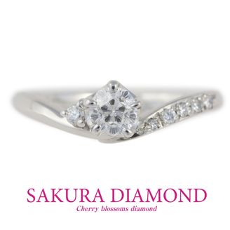 【JKPLANET(JKプラネット)】Pt900　さくらダイヤモンド　リング