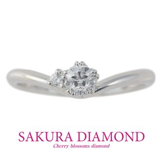 【JKPLANET(JKプラネット)】Pt900　さくらダイヤモンド　セットリング