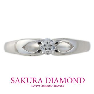 【JKPLANET(JKプラネット)】Pt900　さくらダイヤモンド　リング