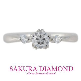 【JKPLANET(JKプラネット)】Pt900　さくらダイヤモンド　リング