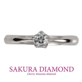【JKPLANET(JKプラネット)】Pt900　さくらダイヤモンド　リング