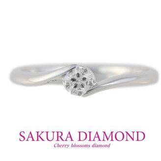【JKPLANET(JKプラネット)】Pt900　さくらダイヤモンド　リング