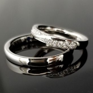 【TANZO.(鍛造指輪)】プラチナとダイヤモンドが合わさった美しい鍛造指輪