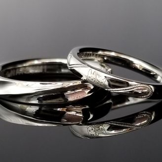 【TANZO.(鍛造指輪)】お二人の好みに合わせてお造りしたご結婚指輪