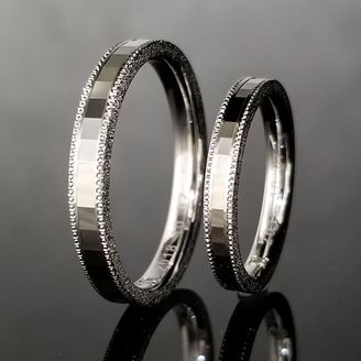 【TANZO.(鍛造指輪)】 こだわりのプラチナカットの結婚指輪