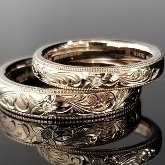 【TANZO.(鍛造指輪)】コーラルゴールドでオーダーメイドした結婚指輪