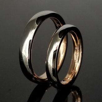【TANZO.(鍛造指輪)】二人だけしか知りえない色味を2色使った鍛造リング