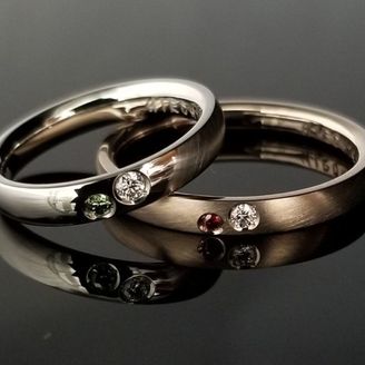 【TANZO.(鍛造指輪)】こだわりのダイヤが輝く、鍛造オリジナルマリッジリング