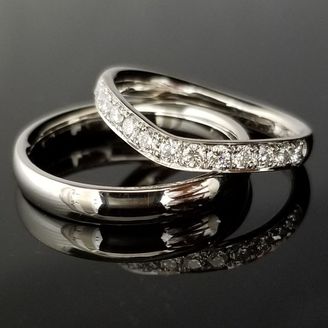 【TANZO.(鍛造指輪)】ダイヤモンドとプラチナが輝くデザインの結婚指輪