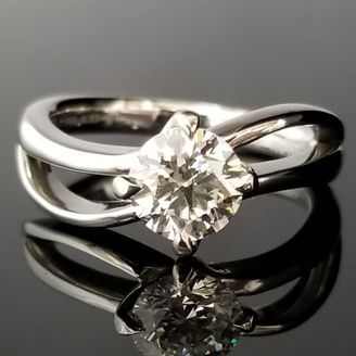 【TANZO.(鍛造指輪)】 重厚感のある挟み込みウェーブのリフォームリング