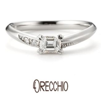 【ORECCHIO(オレッキオ)】ネロリ～婚約指輪と結婚指輪の重ね着けでハートが浮かぶエレガントな婚約指輪