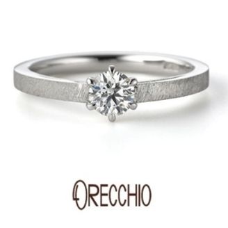 【ORECCHIO(オレッキオ)】アダージョ～オリジナルシルキー仕上げでマットでシンプルな婚約指輪